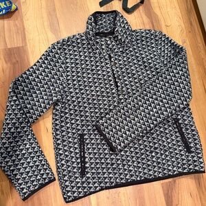 Madewell Black and White Houndstooth Sweater